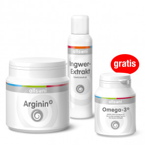 Arginin+ und Taurin-Lysin-Magnesium: Im Bundle bis Sonntag mit GRATIS Omega-3+